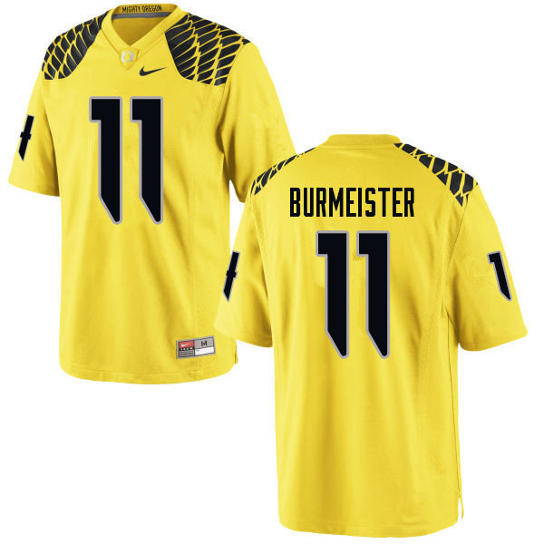 Men #11 Braxton Burmeister Oregn Ducks College Football Jerseys Sale-Yellow - Click Image to Close